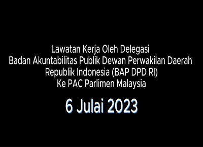Lawatan Delegasi Badan Akauntabilitas Publik Dewan Perwakilan Daerah Republik Indonesia